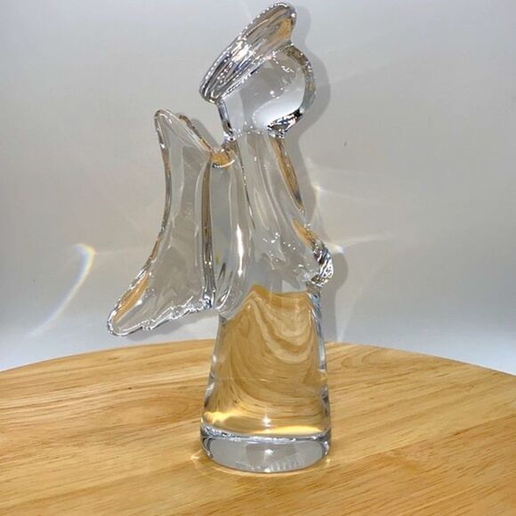Toscany Lead Crystal Clear Glass Vintage Angel - Picture 3 of 8